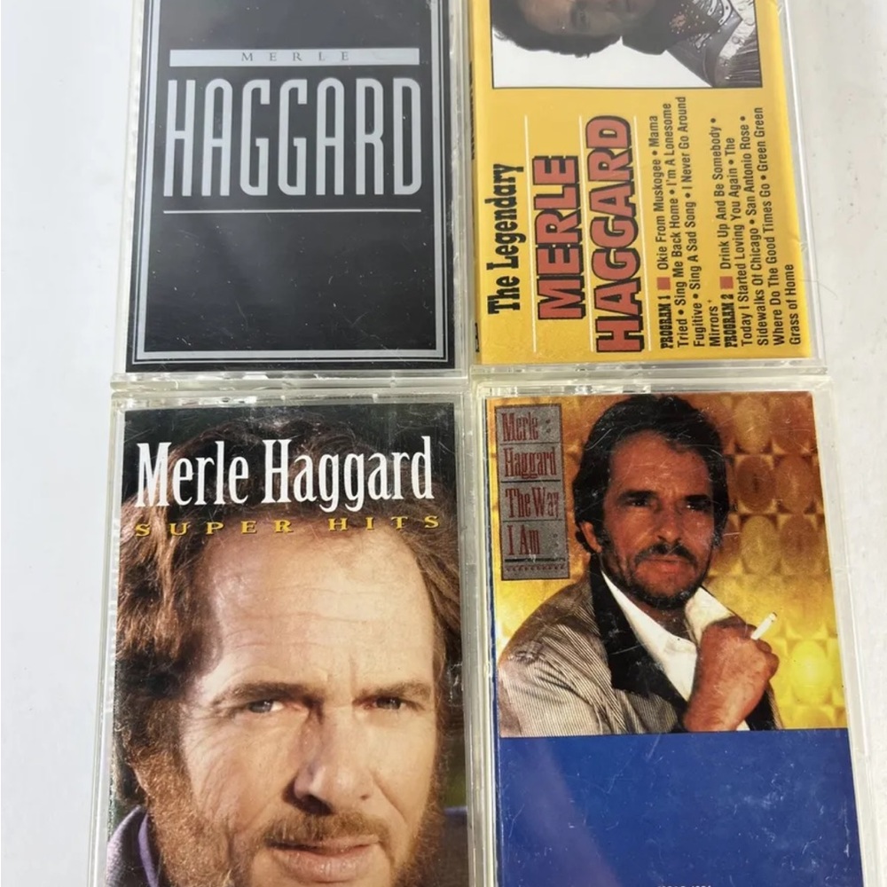 Vintage MERLE HAGGARD Country Music Cassette Tape Lot Of 4